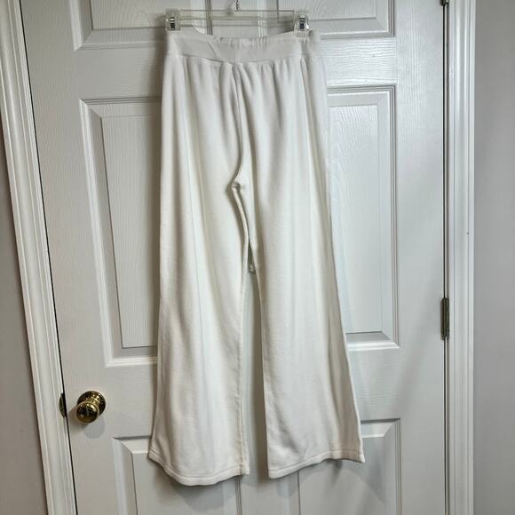 Cat in the Hat White Velour Flare Leg Lounge Pants Women’s Size L Y2K Rare! - Picture 2 of 14